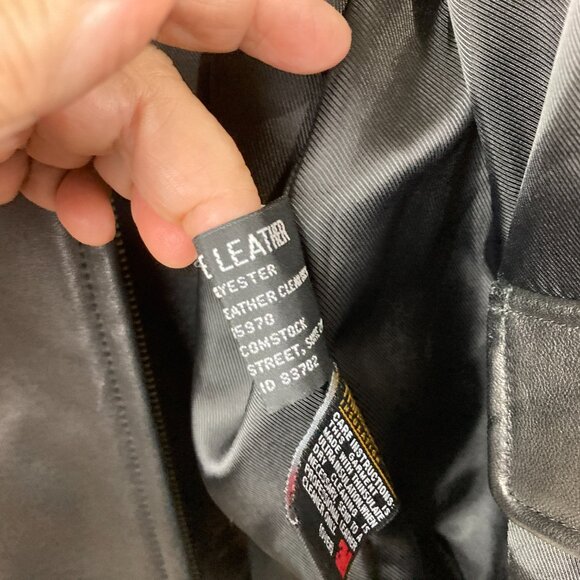 Robert Comstock  Mens sz 42 Buttery Soft Black Leather Jacket Bomber - Picture 7 of 8